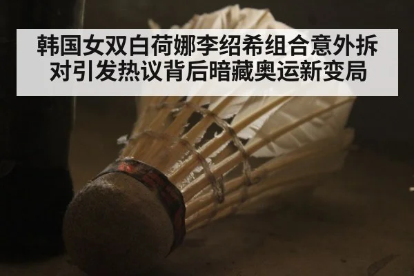 韩国女双白荷娜李绍希组合意外拆对引发热议背后暗藏奥运新变局